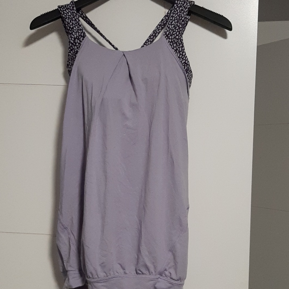 Lululemon purple tank with bra